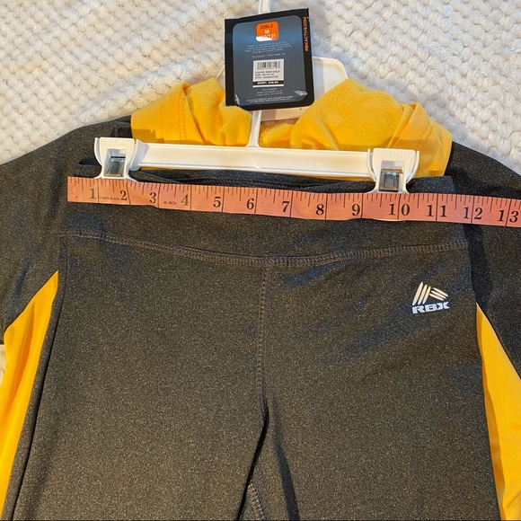 NWT - Girls RBX Sweatshirt & Leggings - Yellow Matching Outfit w/ Rainbow Heart - Picture 15 of 16